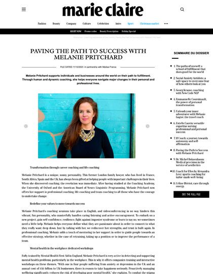 press womens marie claire paving the path to success